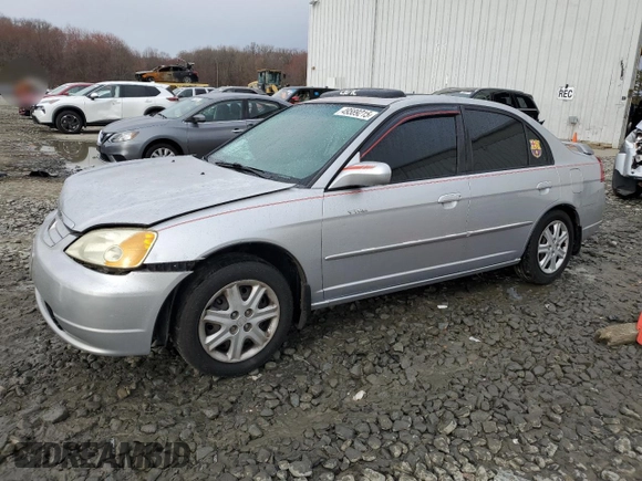 2003 Honda Civic EX with VIN 2HGES25753H588044, listed as a Copart auction lot 49589215 with 231,351 mi miles and Salvage Title. Bid and sale history available at DreamBid. Image 1.