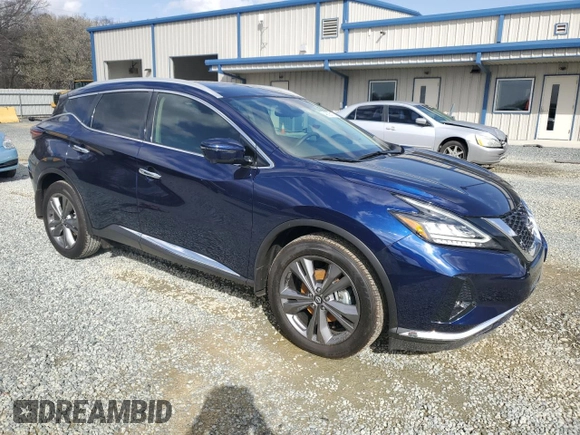2023 Nissan Murano Platinum with VIN 5N1AZ2DJ0PC138313, listed as a Copart auction lot 48005195 with 1,495 mi miles and Salvage title. Bid and sale history available at DreamBid. Image 4.