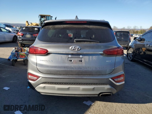2019 Hyundai Santa Fe SEL with VIN 5NMS3CAD2KH008493, listed as a Copart auction lot 35865073 with 0 mi miles. Bid and sale history available at carsss.com. Image 6.