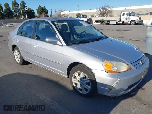2003 Honda Civic EX with VIN 1HGES25773L003015, listed as a IAAI auction lot 41450561 with 228,620 mi miles. Bid and sale history available at carsss.com. Image 1.