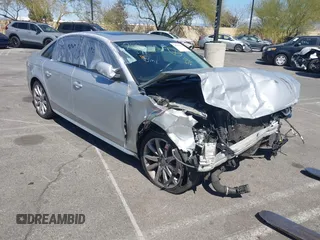 2014 Audi A4 Premium with VIN WAUAFAFL9EN024282, listed as a IAAI auction lot 41653451 with 120,142 mi miles. Bid and sale history available at carsss.com. Image 1.