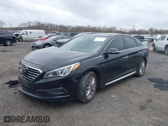 2015 Hyundai Sonata Limited with VIN 5NPE34AF3FH106073, listed as a IAAI auction lot 41705413 with 107,405 mi miles and . Bid and sale history available at carsss.com. Image 17.