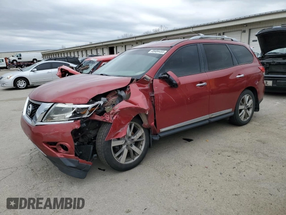 2015 Nissan Pathfinder SV with VIN 5N1AR2MM4FC705793, listed as a Copart auction lot 49404455 with 208,370 mi miles and Salvage Title. Bid and sale history available at carsss.com. Image 1.