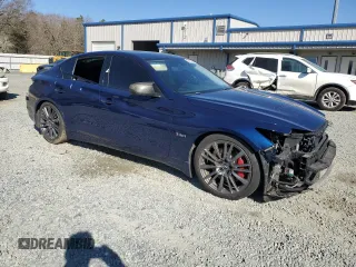 2017 Infiniti Q50 Red Sport 400 with VIN JN1FV7AR7HM870594, listed as a Copart auction lot 46469235 with 70,598 mi miles and Salvage Title. Bid and sale history available at carsss.com. Image 4.