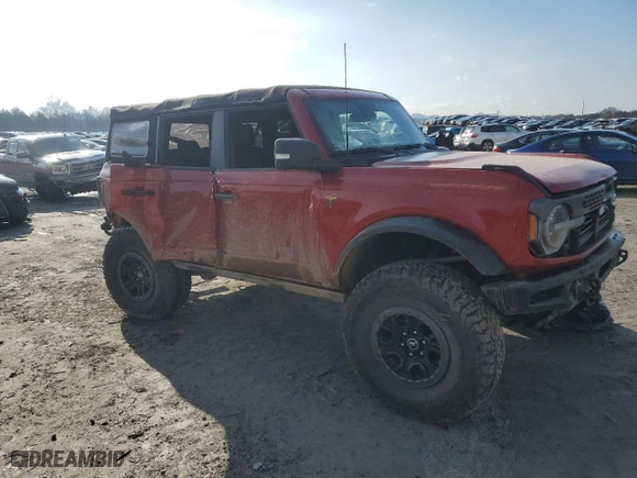2023 Ford Bronco with VIN 1FMEE5DP3PLA90535, listed as a Copart auction lot 85558444 with 14,092 mi miles and Salvage Title. Bid and sale history available at carsss.com. Image 4.