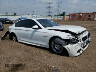 2013 BMW 5 Series 528i xDrive with VIN WBAXH5C59DD114652, listed as a Copart auction lot 59970575 with Not provided miles and Salvage title. Bid and sale history available at DreamBid. Image 4.