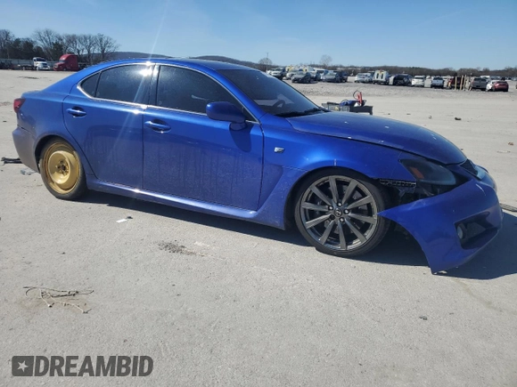 2008 Lexus IS F with VIN JTHBP262585004647, listed as a Copart auction lot 47167715 with 202,566 mi miles and Clean title. Bid and sale history available at DreamBid. Image 4.