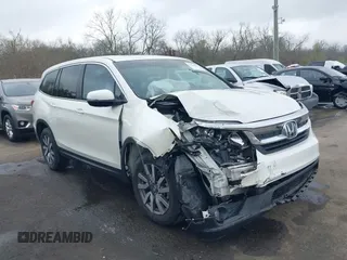 2019 Honda Pilot EX-L with VIN 5FNYF5H55KB027729, listed as a IAAI auction lot 41782661 with 82,142 mi miles and . Bid and sale history available at DreamBid. Image 1.
