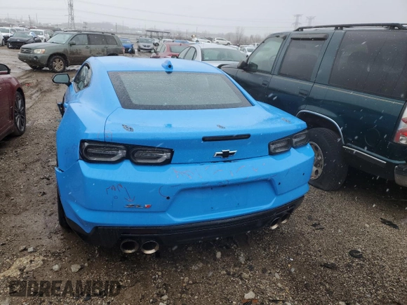 2022 Chevrolet Camaro ZL1 with VIN 1G1FJ1R69N0128290, listed as a Copart auction lot 86944954 with 6,478 mi miles and Salvage Title. Bid and sale history available at carsss.com. Image 6.
