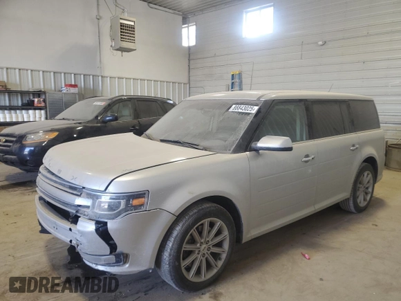 2014 Ford Flex Limited with VIN 2FMGK5D86EBD27008, listed as a Copart auction lot 88843025 with 132,846 mi miles and Salvage Title. Bid and sale history available at carsss.com. Image 1.