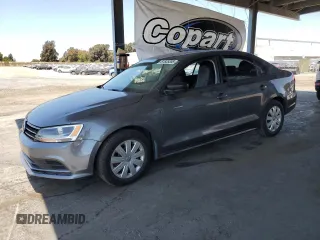2015 Volkswagen Jetta S with VIN 3VW2K7AJ8FM348117, listed as a Copart auction lot 61535355 with 126,763 mi miles and Salvage title. Bid and sale history available at DreamBid. Image 1.