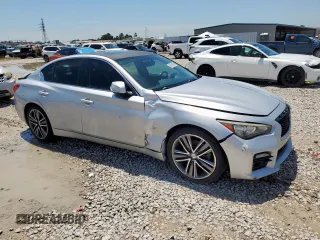 2015 Infiniti Q50 with VIN JN1BV7AP7FM331225, listed as a Copart auction lot 58298965 with 148,267 mi miles and Salvage title. Bid and sale history available at DreamBid. Image 4.