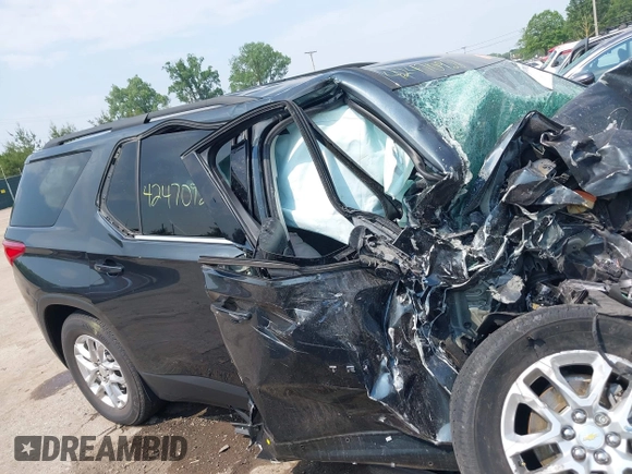 2020 Chevrolet Traverse LT Cloth with VIN 1GNERGKW2LJ239951, listed as a IAAI auction lot 42470928 with 57,000 mi miles and . Bid and sale history available at DreamBid. Image 13.