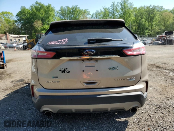 2020 Ford Edge Titanium with VIN 2FMPK3K91LBA72040, listed as a Copart auction lot 53977085 with 83,290 mi miles and Salvage title. Bid and sale history available at DreamBid. Image 6.