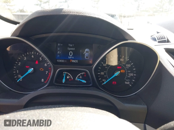 2017 Ford Escape SE with VIN 1FMCU0GD1HUA87904, listed as a IAAI auction lot 41790108 with 103,656 mi miles. Bid and sale history available at carsss.com. Image 7.