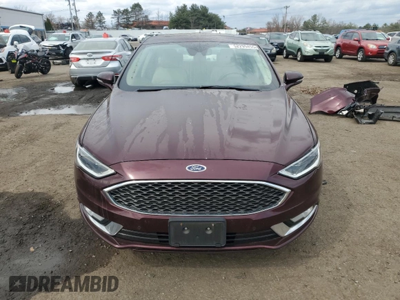 2017 Ford Fusion Titanium with VIN 3FA6P0D97HR160697, listed as a Copart auction lot 52299455 with 90,786 mi miles and Salvage title. Bid and sale history available at DreamBid. Image 5.