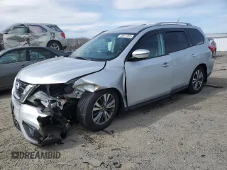 2017 Nissan Pathfinder SL with VIN 5N1DR2MM9HC642366, listed as a Copart auction lot 50877595 with 73,768 mi miles and Salvage Title. Bid and sale history available at carsss.com. Image 1.