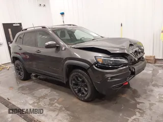 2019 Jeep Cherokee Trailhawk with VIN 1C4PJMBN2KD258303, listed as a IAAI auction lot 42017528 with 90,383 mi miles and . Bid and sale history available at DreamBid. Image 1.