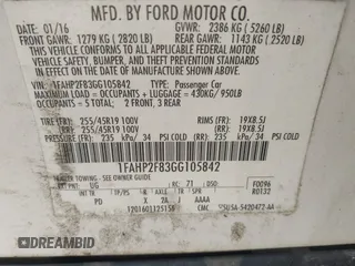 2016 Ford Taurus Limited with VIN 1FAHP2F83GG105842, listed as a IAAI auction lot 41903478 with Not Provided miles and . Bid and sale history available at DreamBid. Image 9.