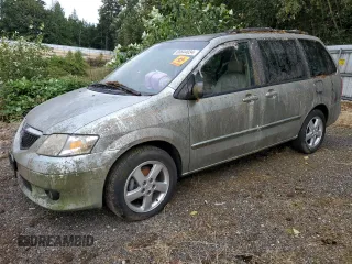2003 Mazda MPV LX with VIN JM3LW28J030350695, listed as a Copart auction lot 68644034 with 121,200 mi miles and Salvage Title. Bid and sale history available at carsss.com. Image 1.