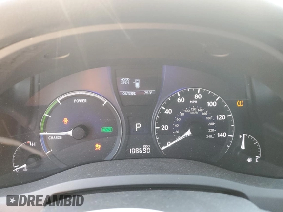 2011 Lexus RX 450h with VIN JTJBC1BAXB2032275, listed as a Copart auction lot 58823935 with 108,690 mi miles and Salvage title. Bid and sale history available at DreamBid. Image 9.