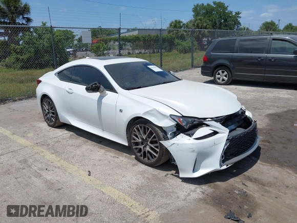 2015 Lexus RC 350 F Sport with VIN JTHHE5BC3F5008628, listed as a IAAI auction lot 42120841 with 116,527 mi miles and . Bid and sale history available at DreamBid. Image 1.