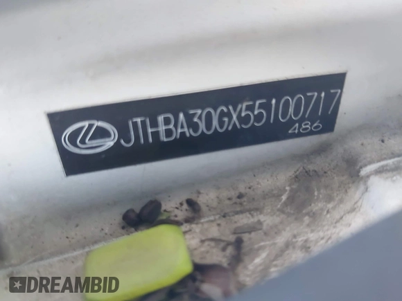 2005 Lexus ES 350 with VIN JTHBA30GX55100717, listed as a IAAI auction lot 42655382 with 303,240 mi miles and . Bid and sale history available at DreamBid. Image 9.