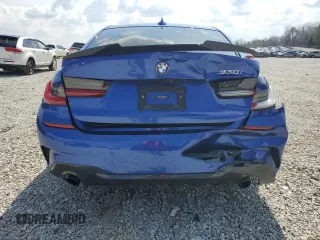 2021 BMW 3 Series 330i with VIN 3MW5R1J0XM8C03213, listed as a Copart auction lot 49026035 with 54,051 mi miles and Salvage Title. Bid and sale history available at carsss.com. Image 6.