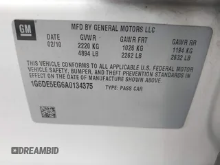 2010 Cadillac CTS Luxury with VIN 1G6DE5EG6A0134375, listed as a IAAI auction lot 41531589 with 132,183 mi miles. Bid and sale history available at carsss.com. Image 9.