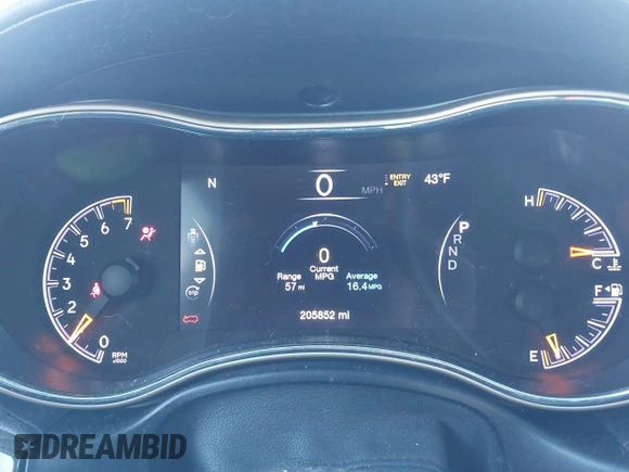 2017 Jeep Grand Cherokee Overland with VIN 1C4RJFCG4HC646281, listed as a IAAI auction lot 41661427 with 205,852 mi miles. Bid and sale history available at carsss.com. Image 7.