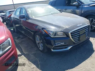 2018 Genesis G80 3.8L with VIN KMHGN4JE4JU263034, listed as a IAAI auction lot 41694803 with 77,336 mi miles. Bid and sale history available at carsss.com. Image 1.
