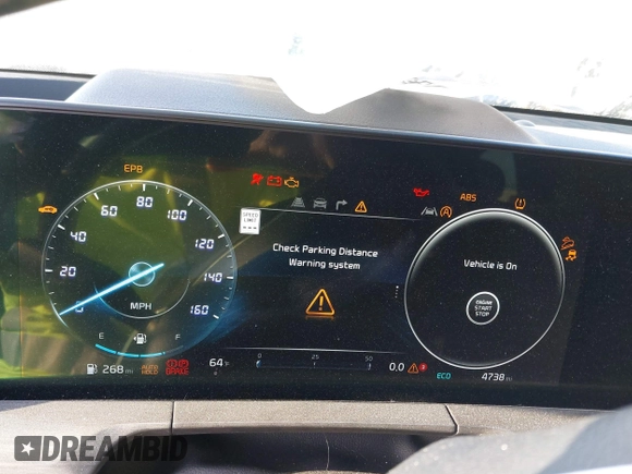 2025 Kia Telluride SX-Prestige X-Line with VIN 5XYP5DGCXSG579857, listed as a IAAI auction lot 42213332 with 4,738 mi miles and . Bid and sale history available at DreamBid. Image 7.