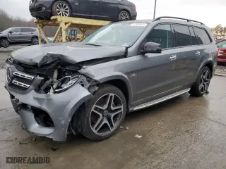 2018 Mercedes-Benz GLS with VIN 4JGDF7DE5JB031034, listed as a Copart auction lot 47099045 with 108,826 mi miles and Salvage Title. Bid and sale history available at carsss.com. Image 1.