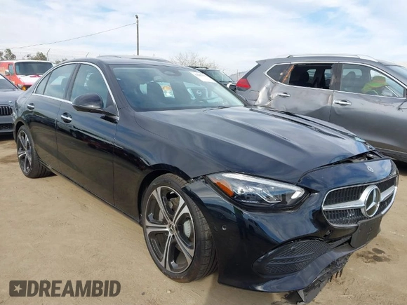 2025 Mercedes-Benz C 300 with VIN W1KAF4GBXSR238038, listed as a IAAI auction lot 41682379 with 431 mi miles and . Bid and sale history available at DreamBid. Image 1.