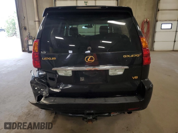 2004 Lexus GX 470 with VIN JTJBT20X740025411, listed as a Copart auction lot 55363145 with 329,164 mi miles and Salvage Title. Bid and sale history available at DreamBid. Image 6.