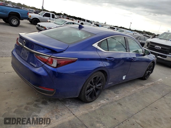 2022 Lexus ES 300h F Sport with VIN 58AGA1C12NU017408, listed as a Copart auction lot 74771444 with 11,885 mi miles and Salvage title. Bid and sale history available at DreamBid. Image 3.