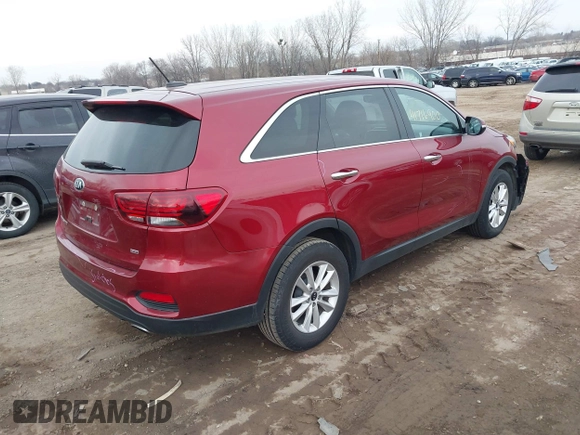 2019 Kia Sorento L with VIN 5XYPG4A35KG512845, listed as a IAAI auction lot 41716900 with 90,950 mi miles. Bid and sale history available at carsss.com. Image 4.