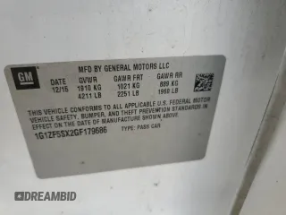 2016 Chevrolet Malibu LT with VIN 1G1ZF5SX2GF179686, listed as a Copart auction lot 43043305 with 172,055 mi miles and Salvage Title. Bid and sale history available at DreamBid. Image 14.