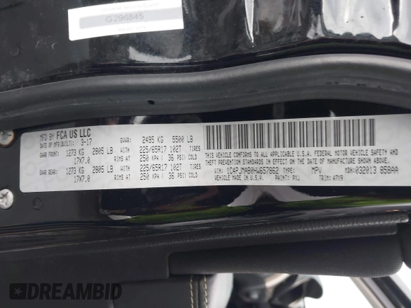 2017 Jeep Cherokee Sport с VIN 1C4PJMAB0HW657862, выставлен на аукционе IAAI как лот 41507015 с пробегом 57 968 миль миль и . История ставок и продаж доступна на DreamBid. Изображение 9.
