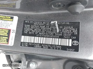 2024 Toyota Camry LE with VIN 4T1C11AK6RU850099, listed as a IAAI auction lot 41712649 with 39,825 mi miles. Bid and sale history available at carsss.com. Image 9.