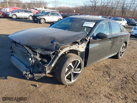 2022 Honda Accord Sedan Sport SE with VIN 1HGCV1F40NA026647, listed as a IAAI auction lot 41316499 with 25,312 mi miles. Bid and sale history available at carsss.com. Image 2.