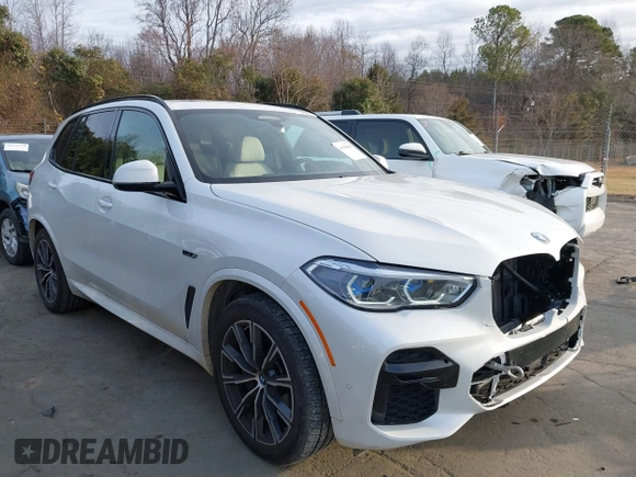 2022 BMW X5 xDrive45e with VIN 5UXTA6C06N9J12490, listed as a IAAI auction lot 41470046 with 38,207 mi miles. Bid and sale history available at carsss.com. Image 1.