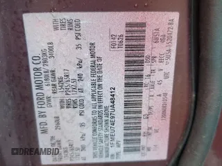 2007 Ford Explorer Eddie Bauer z VIN 1FMEU74E97UA48412, wystawiony jako Copart lot #64418085 z przebiegiem Nie podano mil oraz Szkoda całkowita • Salvage title. Historia ofert i sprzedaży dostępna na DreamBid. Obrazek 13.