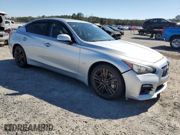 2016 Infiniti Q50 Premium with VIN JN1EV7AR7GM346372, listed as a Copart auction lot 48469255 with 97,236 mi miles and Salvage Title. Bid and sale history available at DreamBid. Image 4.