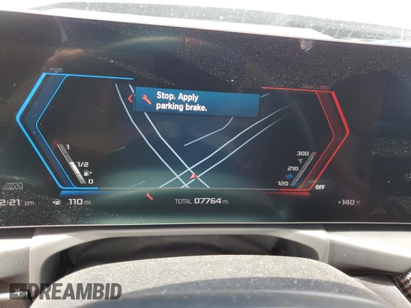2025 BMW M4 Competition xDrive with VIN WBS33HK04SCS94755, listed as a Copart auction lot 58459765 with 7,764 mi miles and Non repairable. Bid and sale history available at DreamBid. Image 9.