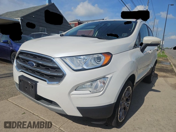 2019 Ford EcoSport Titanium z VIN MAJ6S3KL4KC280624, wystawiony jako Copart lot #57574955 z przebiegiem 122 900 mil mil oraz Tytuł czysty. Historia ofert i sprzedaży dostępna na DreamBid. Obrazek 2.