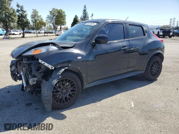 2014 Nissan Juke S with VIN JN8AF5MR9ET355316, listed as a Copart auction lot 49476035 with 143,806 mi miles and Salvage Title. Bid and sale history available at DreamBid. Image 1.