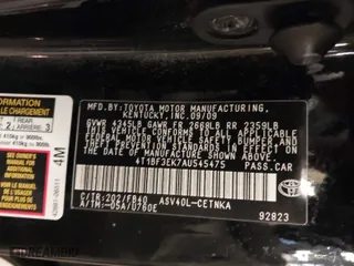 2010 Toyota Camry with VIN 4T1BF3EK7AU545475, listed as a IAAI auction lot 41719760 with 154,703 mi miles. Bid and sale history available at carsss.com. Image 9.