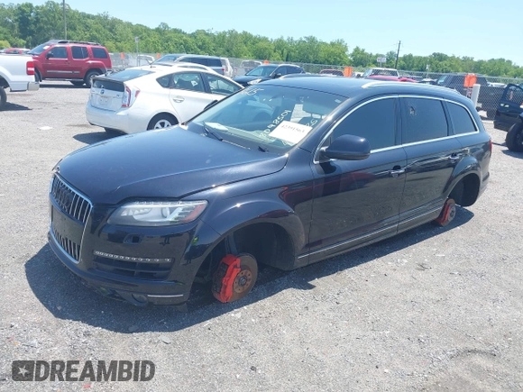 2013 Audi Q7 Premium Plus with VIN WA1LGBFE9DD008615, listed as a IAAI auction lot 42391563 with 108,569 mi miles and . Bid and sale history available at DreamBid. Image 2.