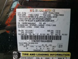 2006 Ford Freestyle SEL with VIN 1FMZK02186GA48848, listed as a Copart auction lot 70379094 with 173,119 mi miles and Non Repairable. Bid and sale history available at carsss.com. Image 14.